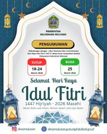 PENGUMUMAN PELAYANAN CUTI BERSAMA DAN LIBUR NASIONAL DALAM HARI RAYA NYEPI DAN IDUL FITRI 1447 H
